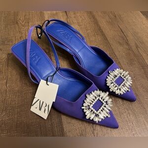 Women’s Zara Low Heels Purple with Pink tints